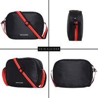 Nylon Cross Body Shoulder Toaster Sling Bag For Women (Black)