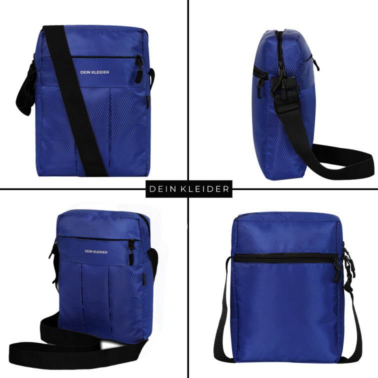 Nylon Crossbody Sling Pouch Bag Blue