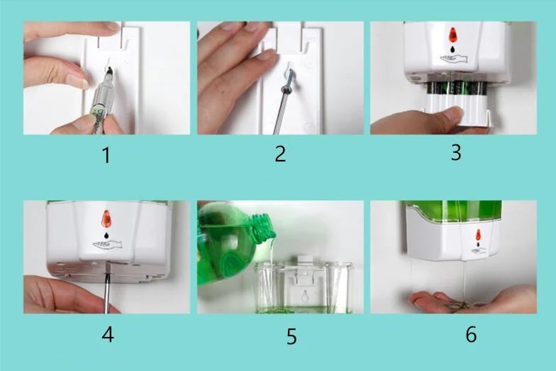 Automatic Touchless Soap Dispenser - 700ml Capacity, White Abs Material, Infrared Motion Sensor For Hospitals, Homes, Offices And Public Spaces - Non-drip, Wall Mounted, Energy Efficient Design