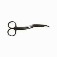 Suture Scissors Heath - Surgical-grade German Stainless Steel, 6-1/4 Inch Length, Curved Serrated Blades , Comfortable Finger Ring Handle