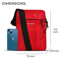Nylon Crossbody Sling Pouch Bag Red