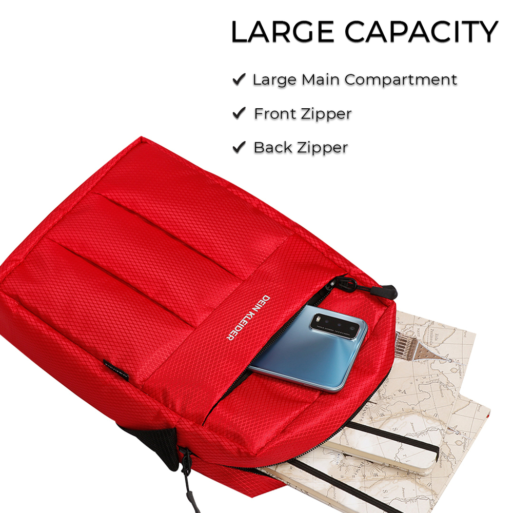 Nylon Crossbody Sling Pouch Bag Red