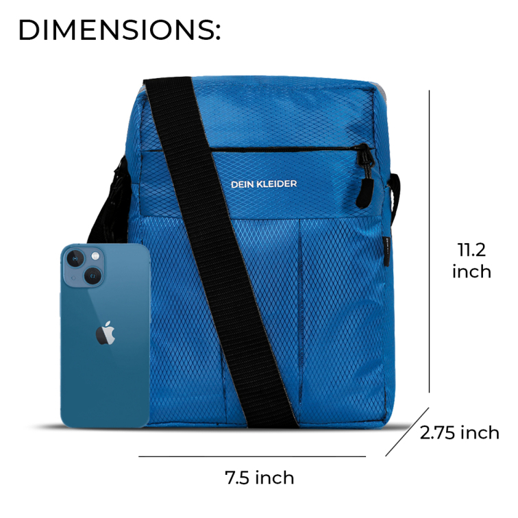 Nylon Crossbody Sling Pouch Bag Aqua
