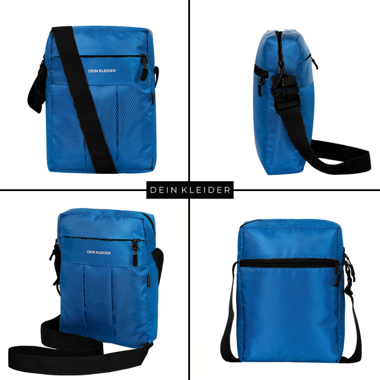 Nylon Crossbody Sling Pouch Bag Aqua