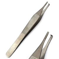 Dissecting Forceps Pointed Blunt Tooth - Heavy-duty Stainless Steel, Various Lengths (4", 6", 8", 10", 12") | Astm Compliant, Autoclavable For Laboratory Use