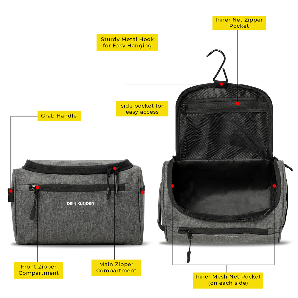 Toiletry Organizer Hanging Dopp Kit for Men