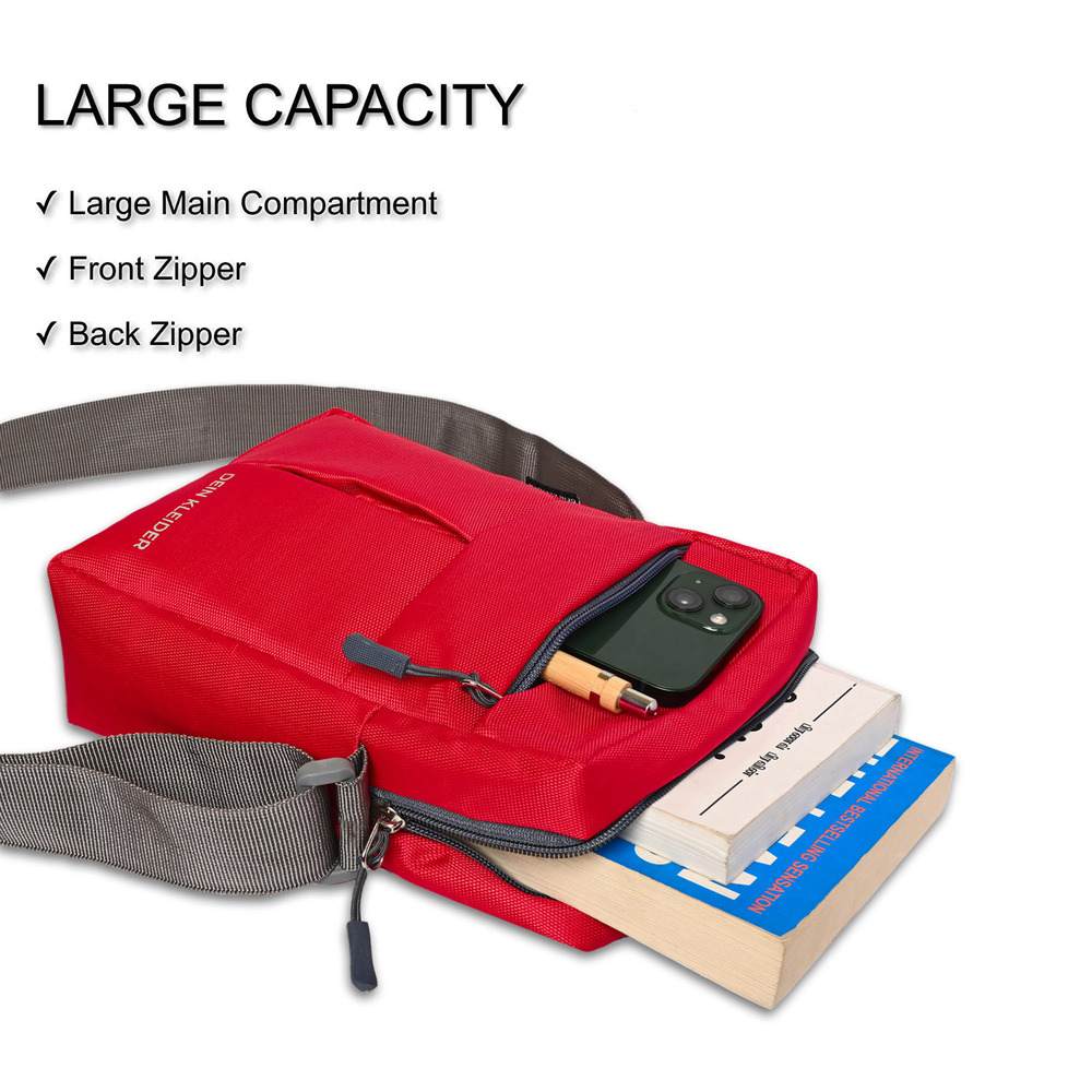 Cross Body Messenger Sling Bag Red