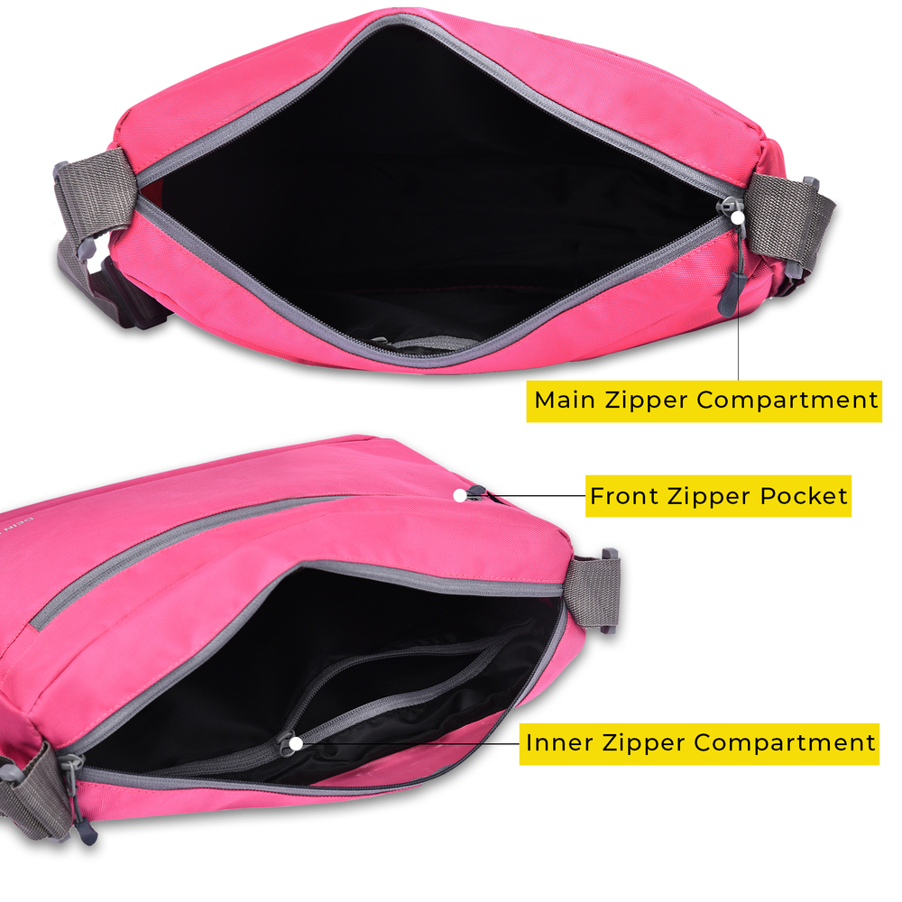 Cross Body Messenger Sling Bag Pink