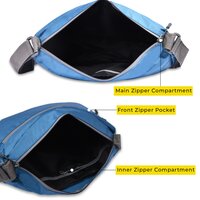 Cross Body Messenger Sling Bag Aqua