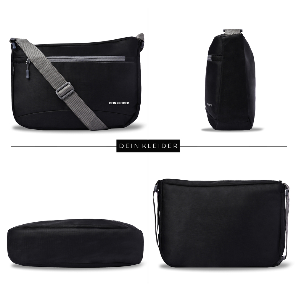 Cross Body Messenger Sling Bag Black