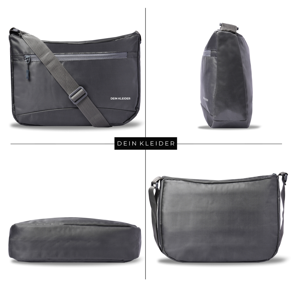 Cross Body Messenger Sling Bag Grey