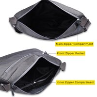 Cross Body Messenger Sling Bag Grey