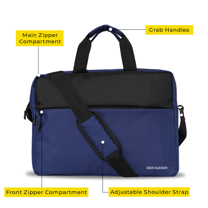 Blue Office Laptop Messenger Bag