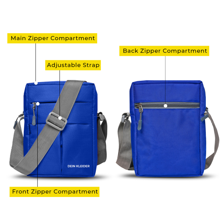 Cross Body Messenger Sling Bag Blue