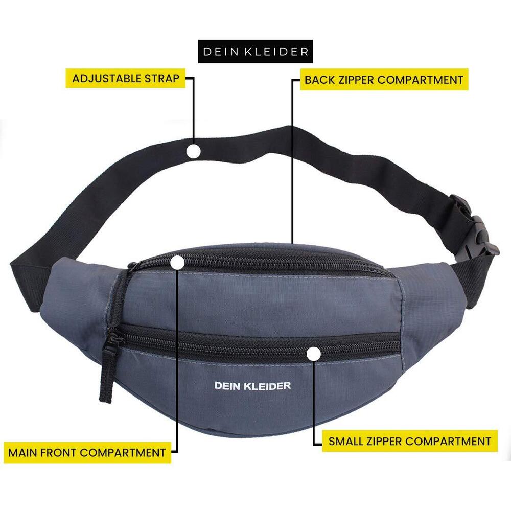 Waist Pack Travel Handy Hiking Zip Pouch Document Money Phone Belt Sport Bag Bum Bag