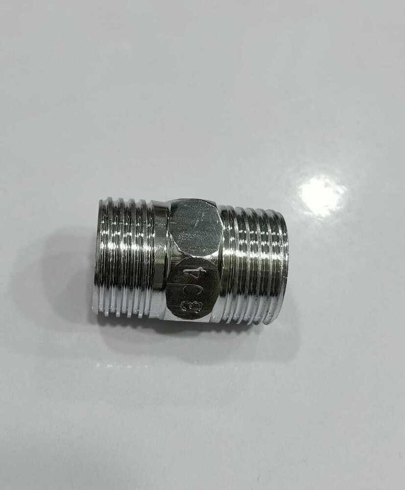 1/2 Hex Nipple Ss 304 - Stainless Steel, Gray Color | Durable Nipple With Full Warranty, Rust Resistance, High Strength