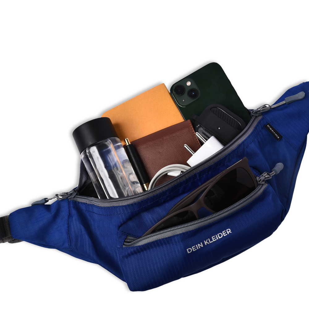 Box Pocket Waist Bag Blue