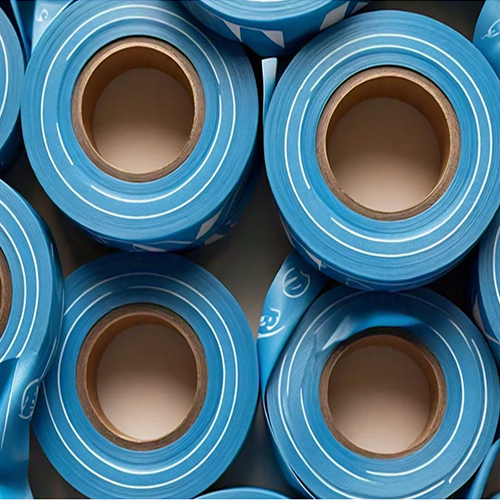 3inch Blue Printed Tapes - Pvc Material, 10 Meter Length X 3 Inch Width | Self-adhesive, Moisture-resistant, Easy To Apply And Remove