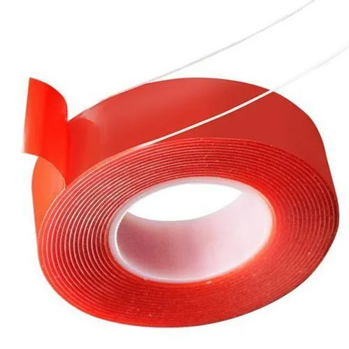 0.15mm Red VHB Tape - Self-Adhesive, 30 Meter Length | Single-Sided, Durable Bonding for Metal, Plastic, and More