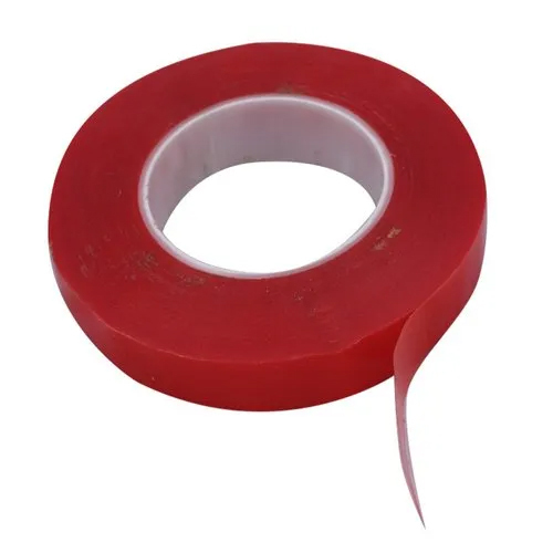 40mm Red Polyester Tape - 40 Meter Length, 40 Millimeter Width | Self-Adhesive, Durable Material Designed for Versatile Marking and Labeling