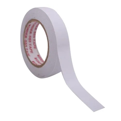 18mm White Tissue Tape - Tissue Paper, 20 Meters Length, 18 Millimeters Width | Single-Sided Adhesive, Self-Adhesive Feature, Versatile Applications