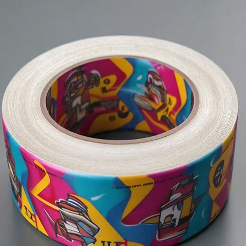 2inch BOPP Printed Tape - BOPP Material, 2 Inches Width, 40 Meters Length | Strong Self-Adhesive, Single-Sided Application, Professional Design