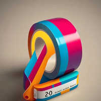 2inch Printed Adhesive Tape - Pvc Material, 20 Meters Length X 2 Inches Width | Self-adhesive, Durable With Vibrant Prints For Easy Labeling