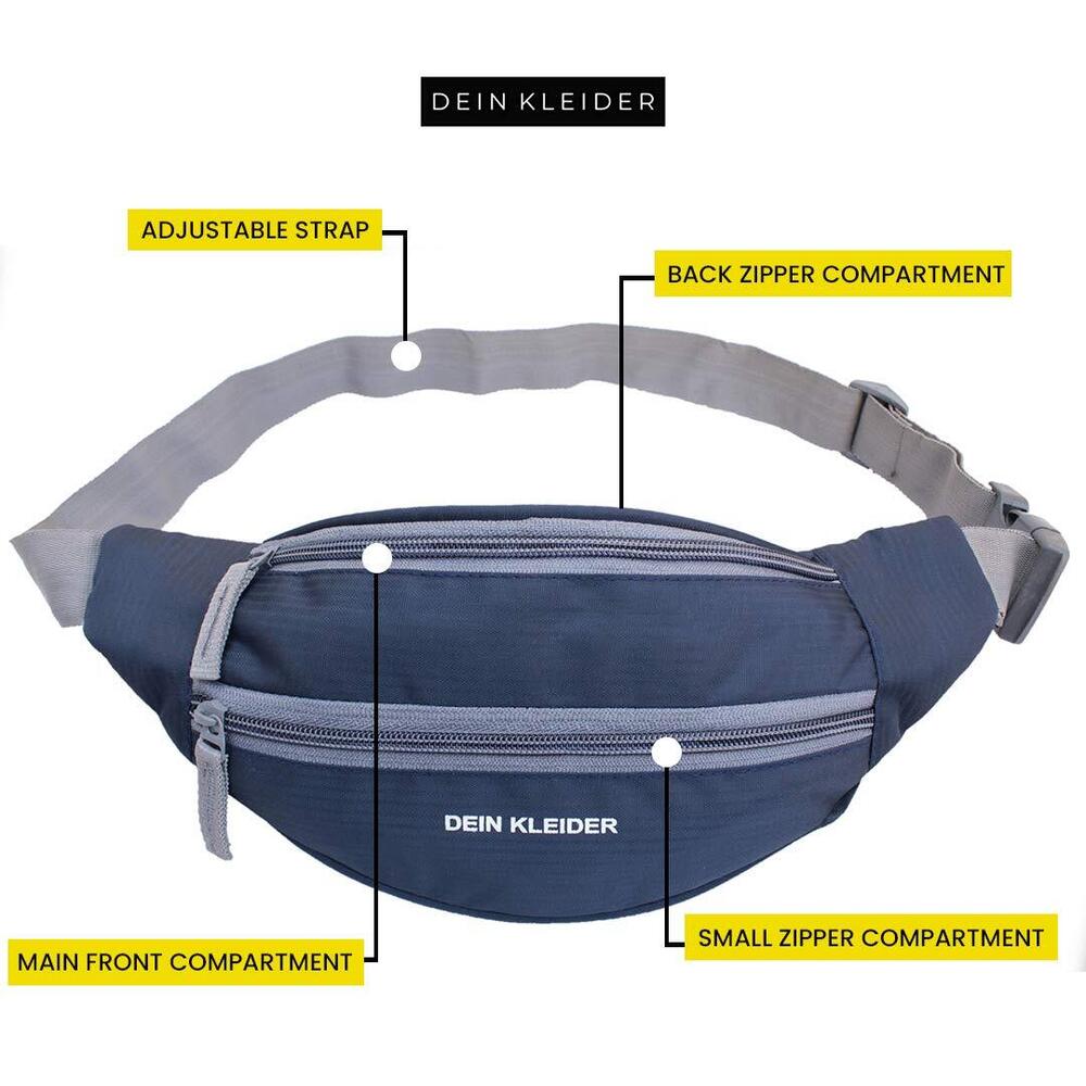 Waist Pack Travel Handy Hiking Zip Pouch Document Money Phone Belt Sport Bag Bum Bag