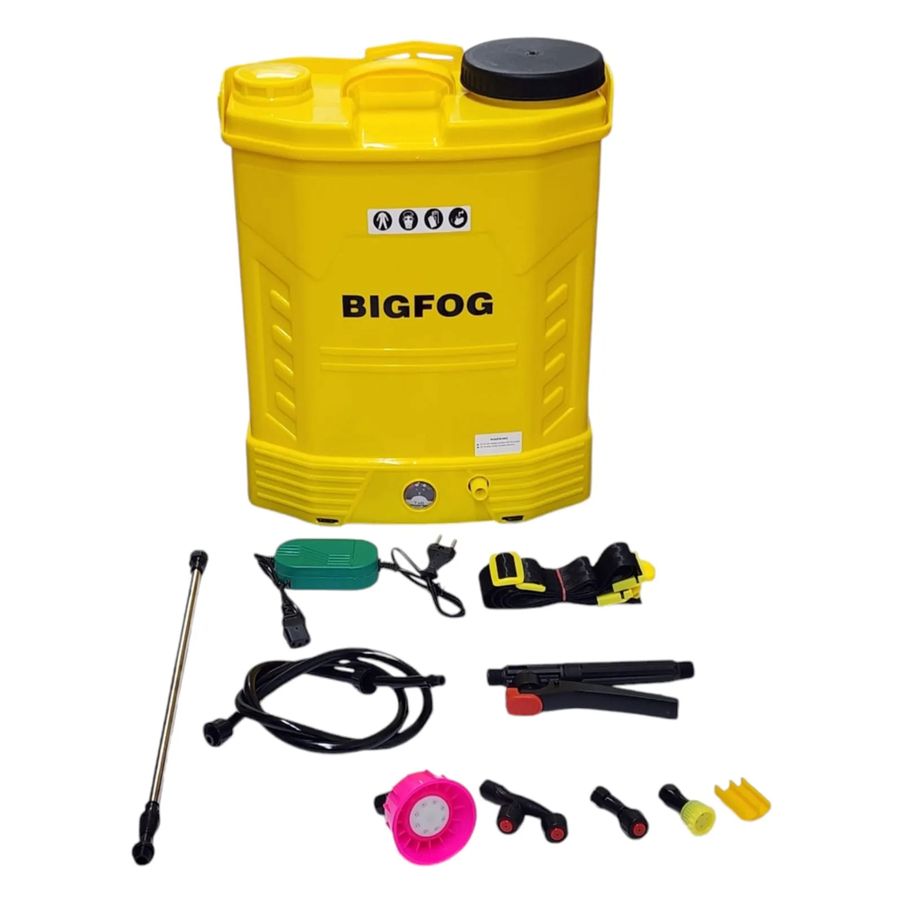 Bigfog 20l, Bf-bs04, Dual Motor Battery Sprayer, 12v/12ah, For Pesticide Spraying - Capacity: 300 Liter/day
