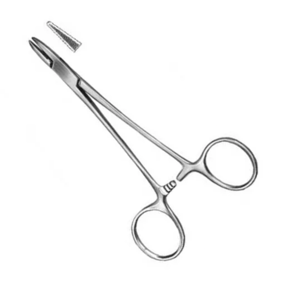 Needle Holder - Tungsten Carbide Reinforced Jaws, Ratchet Locking Mechanism For Secure Grip And Precision Control During Surgical Procedures