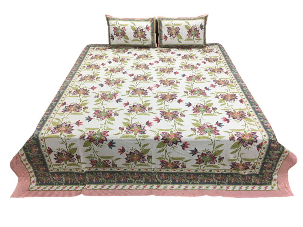 Floral Pakhi Printed Bedsheet