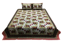 Floral Pakhi Printed Bedsheet - Color: Multi