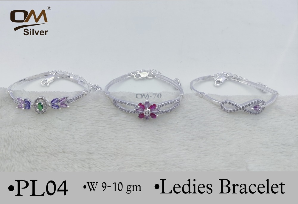 Silver 3 Pis Kada Bracelet