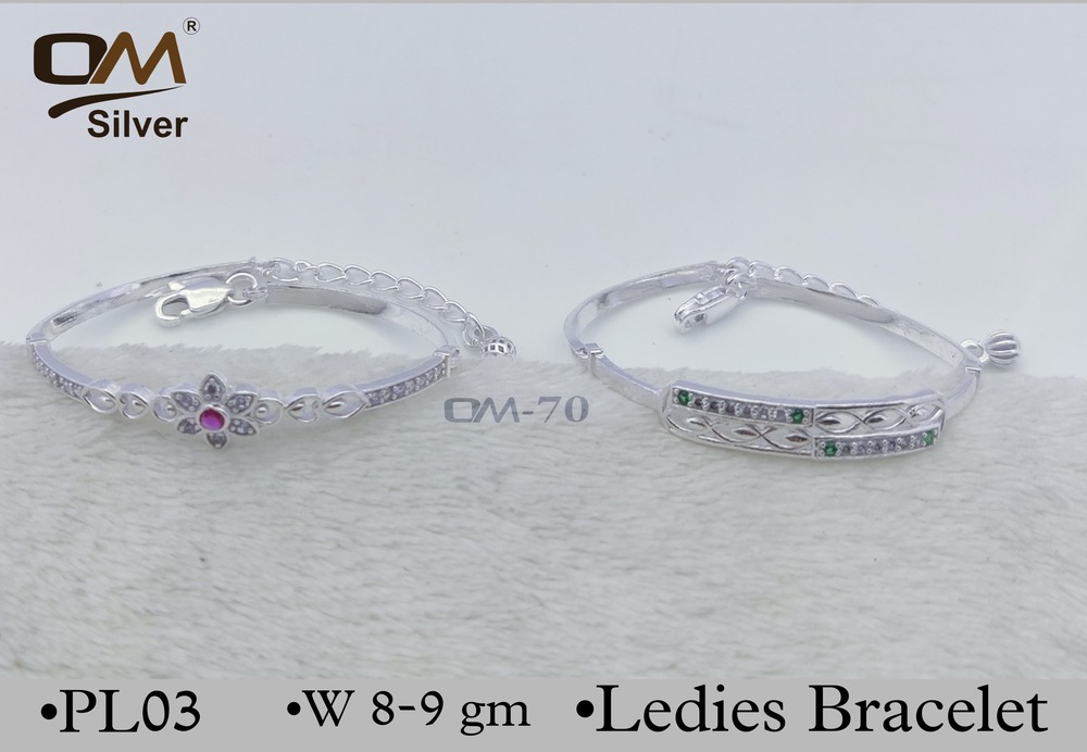 Silver 3 Pis Kada Bracelet