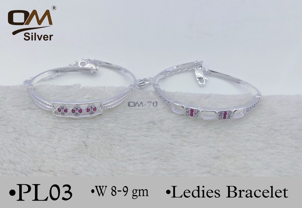 Silver 3 Pis Kada Bracelet