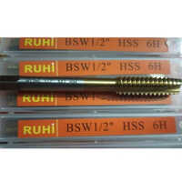Ruhi Hss Tap - High-speed Steel, 1/2 Inch Size, Round Shape | Powder Coated Finish For Rust And Corrosion Resistance