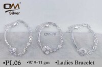 Silver Half Kada Bracelet - 9 To 11 Grams | Half-open Silhouette, Minimalist Design, Effortlessly Chic For Wedding And Special Occasions