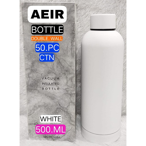 500 ML White Double Wall Vacuum Insulated Bottle