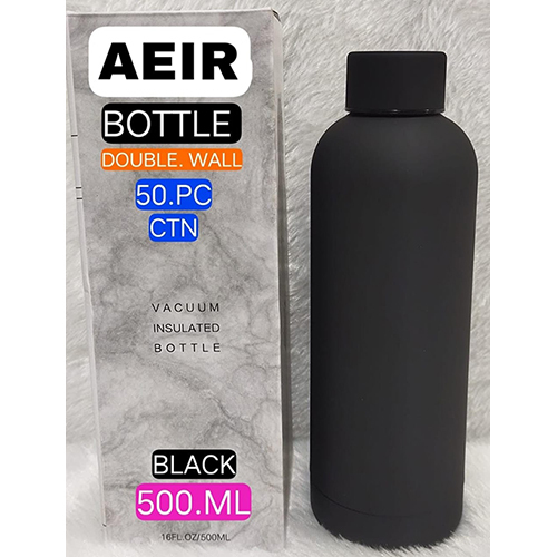 500 ML Black Double Wall Hot And Cold Bottle