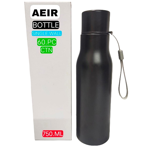 750 ML Black Single Wall Hot And Cold Bottle