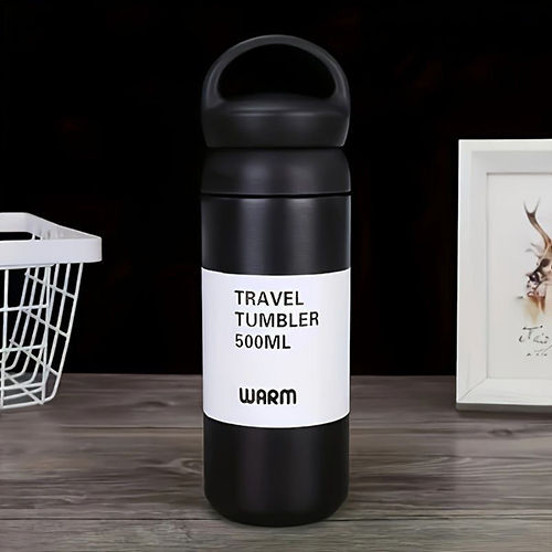 500 Ml Black Warm Travel Tumbler Bottle - Color: Different Available