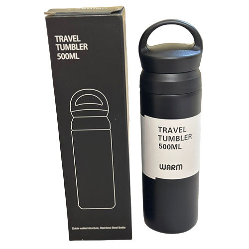 500 Ml Black Travel Tumbler Bottle - Color: Different Available