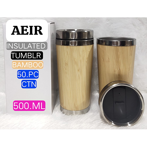 500 ML Insulated Tumbler Bamboo Mug