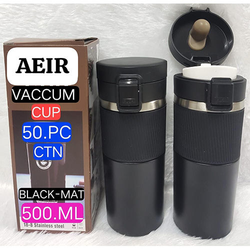 500 Ml Black Mat Vacuum Tumbler Cup - Color: Different Available