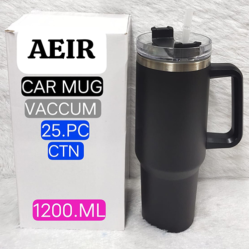 1200 ML Black Vacuum Car Mug
