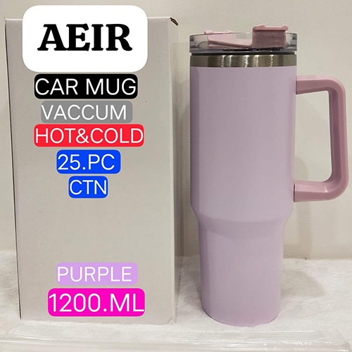 1200 Ml Purple Vacuum Car Mug - Color: Different Available