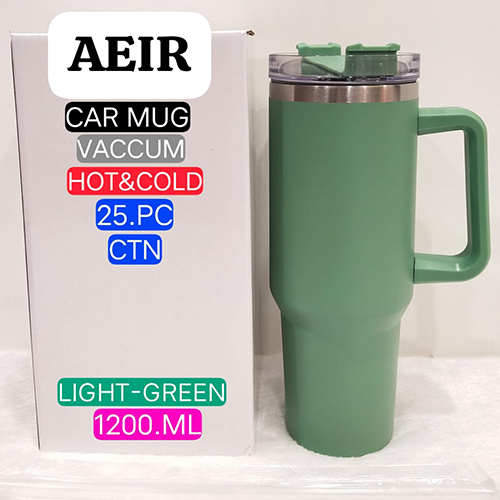 1200 Ml Light Green Vacuum Car Mug - Color: Different Available