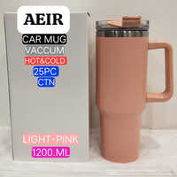 1200 ML Light Pink Vacuum Car Mug