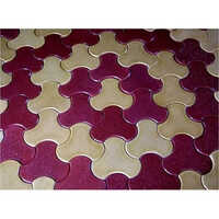 Glossy Finish Paver Block - Porcelain Material, 40-70 Mm Thickness | Nil Moisture Content, Interlock Design, Various Colors Available