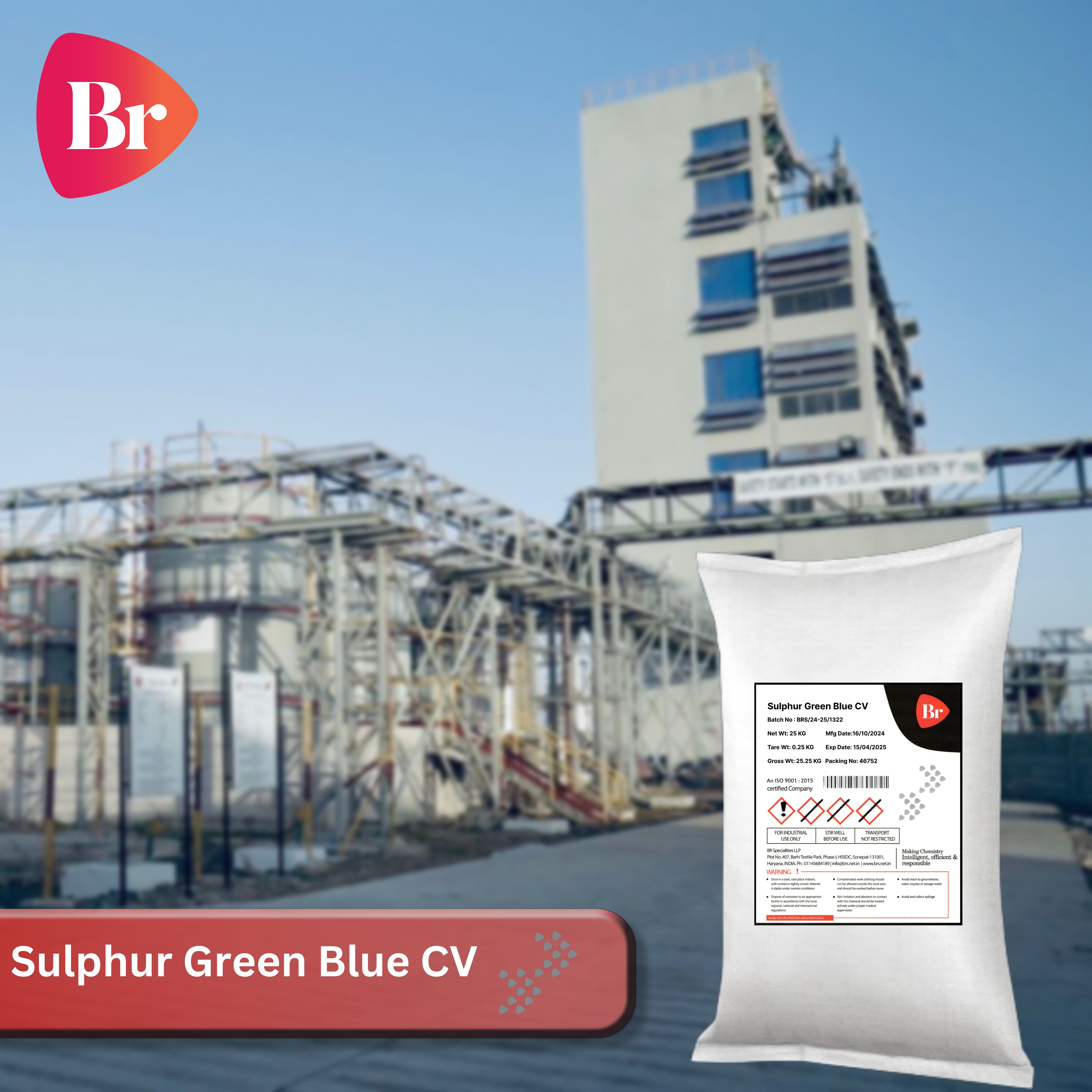 Sulphur Green Blue CV Dye